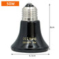 25/50/75/100W E27 Pet Heating Lamp 110V 220V Infrared Ceramic Emitter Heat Light Bulb Pet Brooder Chickens Reptile Lamp 1PC