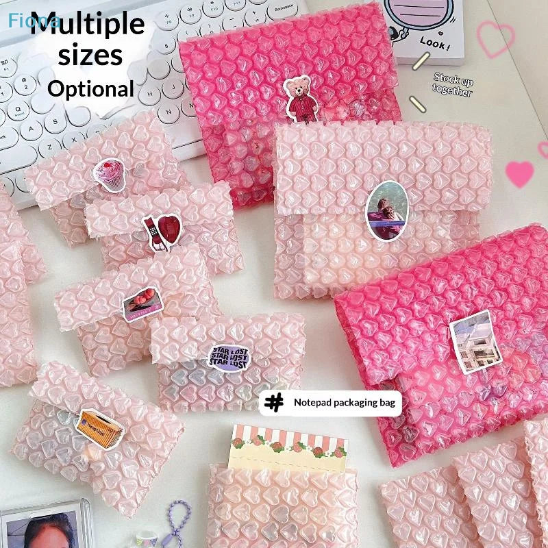 ✔Heart-Shaped Bubble Mailer Padded Envelopes,Cute Pink Bubble Wrap Shipping Bags for Small Business & Gift Packaging