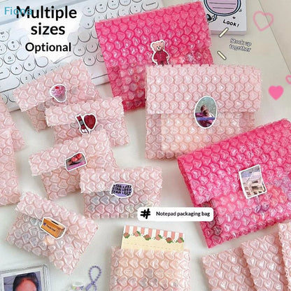 ✔Heart-Shaped Bubble Mailer Padded Envelopes,Cute Pink Bubble Wrap Shipping Bags for Small Business & Gift Packaging