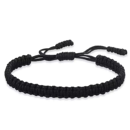 Handmade Braid String Bracelets Red Black Buddhist Tibetan Woven Rope Good Luck Amulet Bracelet for Women Girls Jewelry ﻿Gifts