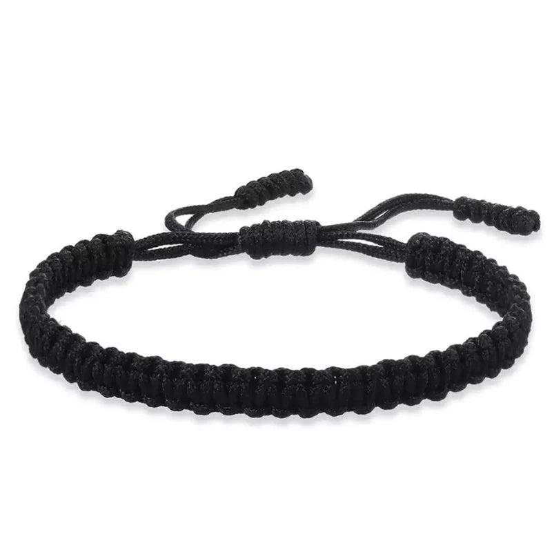 Handmade Braid String Bracelets Red Black Buddhist Tibetan Woven Rope Good Luck Amulet Bracelet for Women Girls Jewelry ﻿Gifts