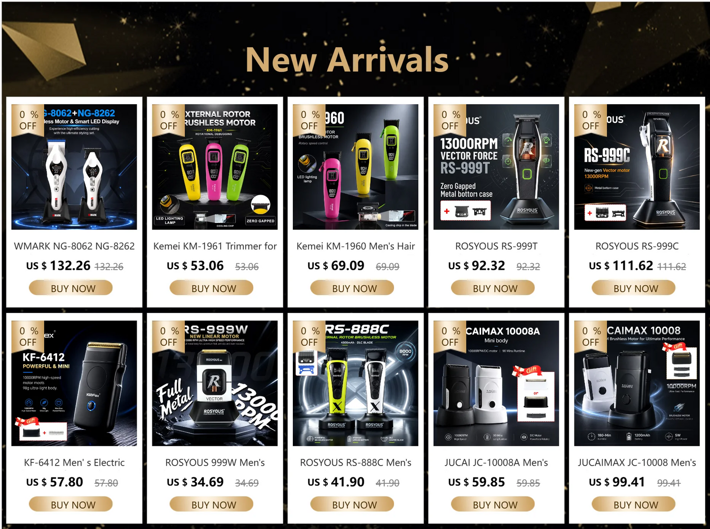 Kemei KM-2296 KM-2299 KM-1102 Professional Hair Clipper Kit Electric Shaver Male Hair Cutting Machine Men’s Trimmer Machine