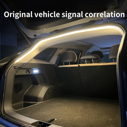 1Set Car High Brightness Trunk Lighting Ambient Light Interior Decoration LED Wiring Free Automatic Sensing Tailgate Light Strip
