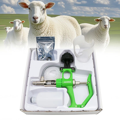 Veterinary Injection Syringe  With Bottles Automatic Pig Goat Cow Continuous Syringe Multifunction Liquid Feeding