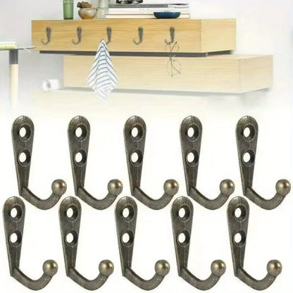 Retro Wall Hooks Hangers Door Wall Mounted Coat with Screws Suction Heavy Load Rack for Kitchen Bathroom Accessories