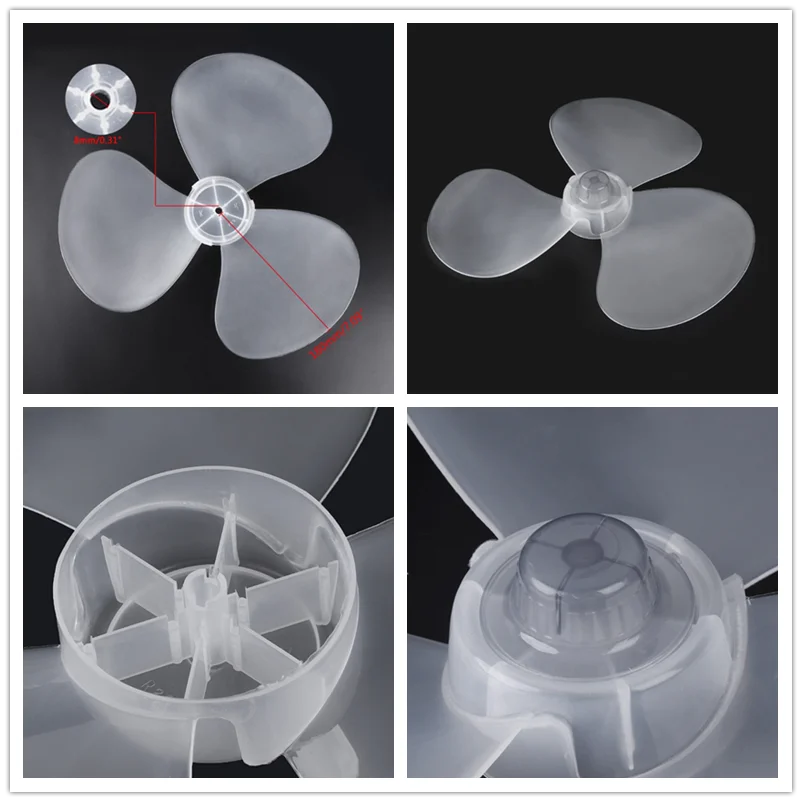 Big Wind 11/12/16inch Plastic Fan Blade 3 Leaves Stand/Table Fanner Accessories