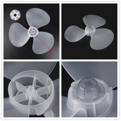 Big Wind 11/12/16inch Plastic Fan Blade 3 Leaves Stand/Table Fanner Accessories