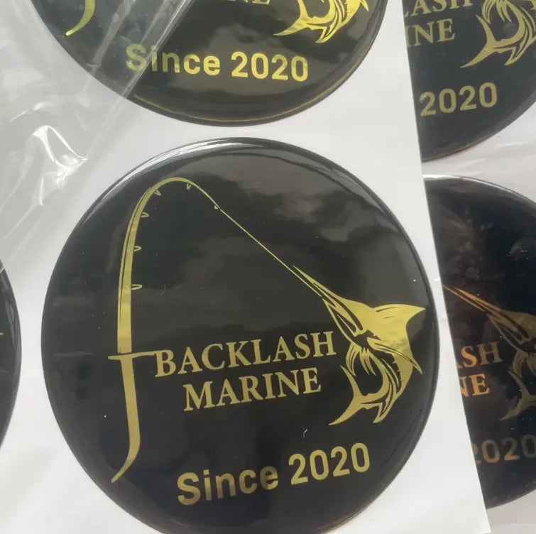 50PCS Customized epoxy durable brand logo adhesive with transparent dome 3D waterproof sticker printing resin labels