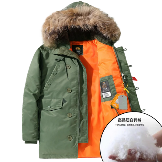 Winter Puffer Men Long Parkas Coat Military Fur Hood Warm Tactical Jacket Pilot Jacket Army Korean Thick Parka