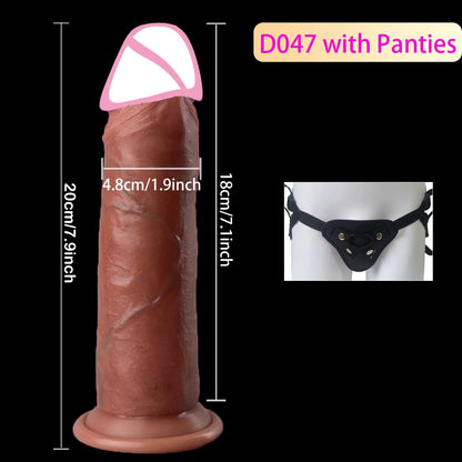 Realistic Dildo Skin Sliding Foreskin for Women Gay Sexmachine Dick Anal Masturbators Strapon Big Penis Dildos Adult Sex Toys 18