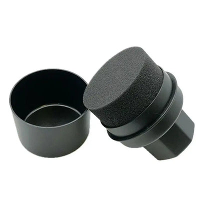 Flat Mouth Curved Regular Handheld Sponge Brush With Cover Car Tire Polishing And Waxing Sponge Portable Tire Cleaning Tools