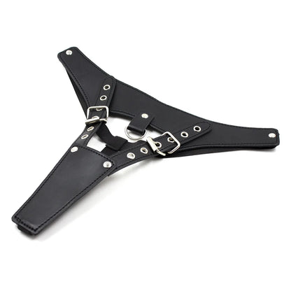 BDSM Bondage Harness Briefs Pant Hole Sex Toys For Woman PU G-strings Panty Masturbation Underwear Panties Chastity Strap Belt
