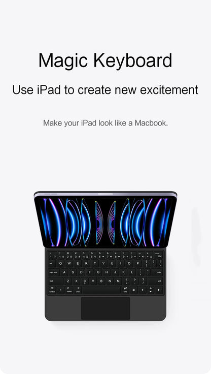 TouchPad Magic Keyboard for iPad Air 11 13 M4 2026 M3 M2 iPad 10 10th Air 4 5 6 iPad Pro 11 12.9 13'' M5 M4 Smart Cover Backlit