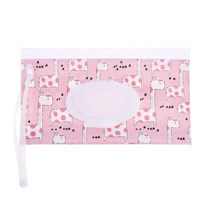 1Pc EVA Baby Wet Wipe Pouch Wipes Holder Case Flip Cover Snap-Strap Reusable Refillable Wet Wipe Bag Outdoor Useful Tissue Box