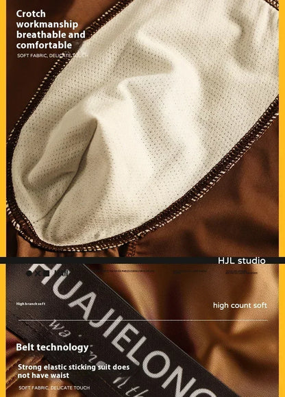 1/3PCS Men's Cool Ice Silk Boxers Shorts Summer Satin-like Solid Underpants Skin Friendly Breathable Mesh Crotch Male Underwear