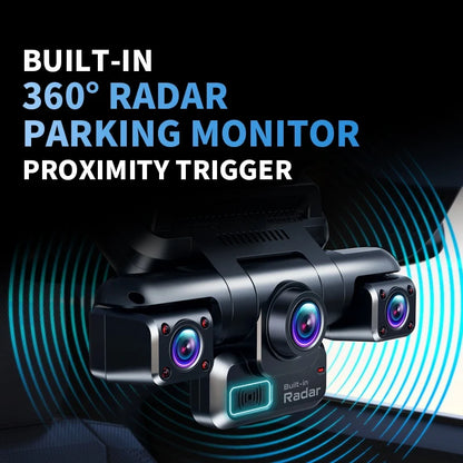 XUOIB I9pro-WB 4CH 360° Dash Cam 4'' Touch Screen 4K/2K Front for Car DVR Camera 24H Parking Mode GPS WiFi Recorder Night Vision