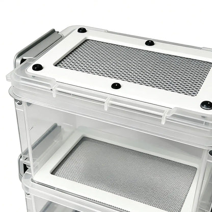 3-Layer Mealworm Breeding Kit Silkworm Feeder Bin Corn Worm Breeder Box for Pet Parents Animal Lovers Keepers Breeders Hobbyists