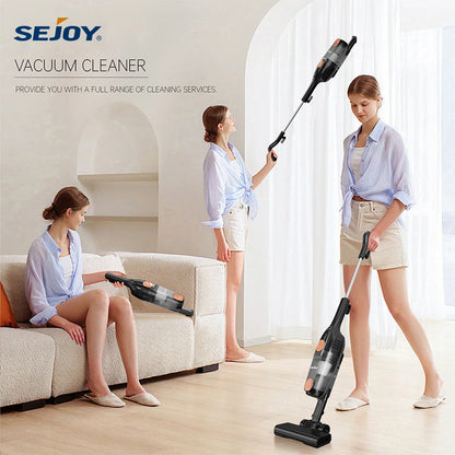 Sejoy 110/220v Corded Vacuum Cleaners 15Kpa Powerful Suction 600W Motor Stick Handheld Vacuum Cleaner for Home Pet Hair Carpet
