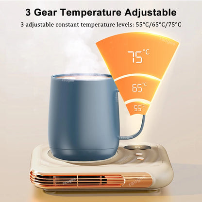 Mug Warmer Electric Cup Warmer Fastest Heating Cup heater with Temperature Display for Coffee Milk Tea Fan Warmer In Winter