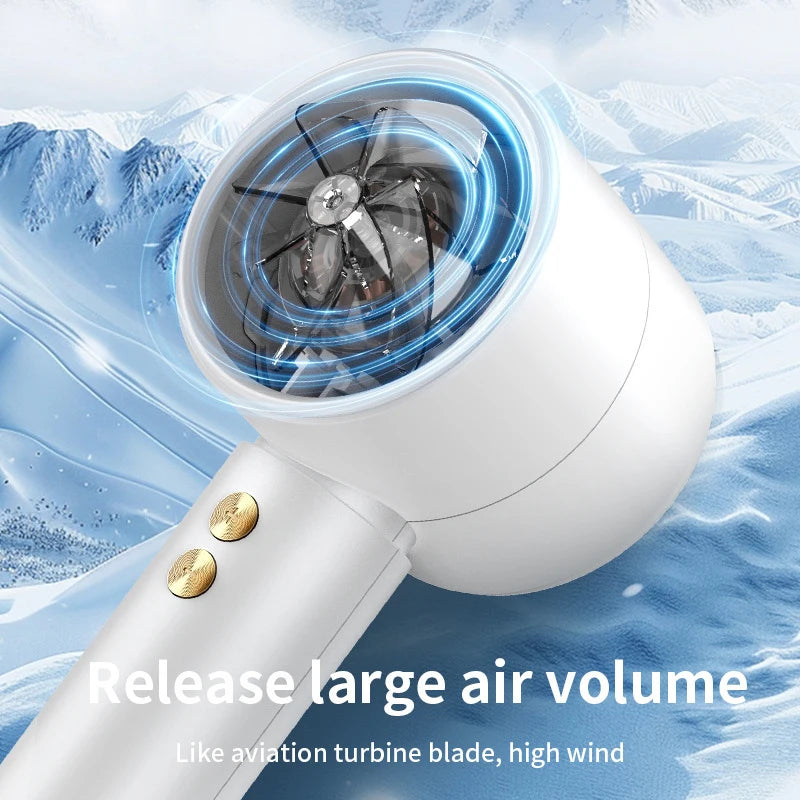100 Speed High-speed Handheld Fan Usb Rechargeable Mini Portable Charging Turbo Fan Desktop Small Fan Outdoors Travel
