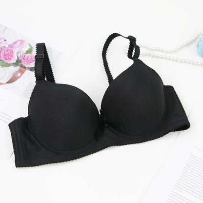 2025 New Sexy Plus Size Bras Bow Sweat Absorption Underwear For Women Solid Smooth Seamless Breathable ABC Cup Lingerie