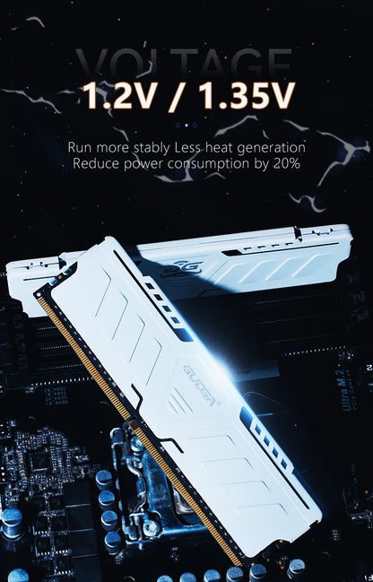 ‌GUDGA DDR4 Ram 3200MHz/3600MHz/2666MHz 8GB/16GB/32GB 288-Pin DIMM Desktop Memory with Aluminum Heatsink