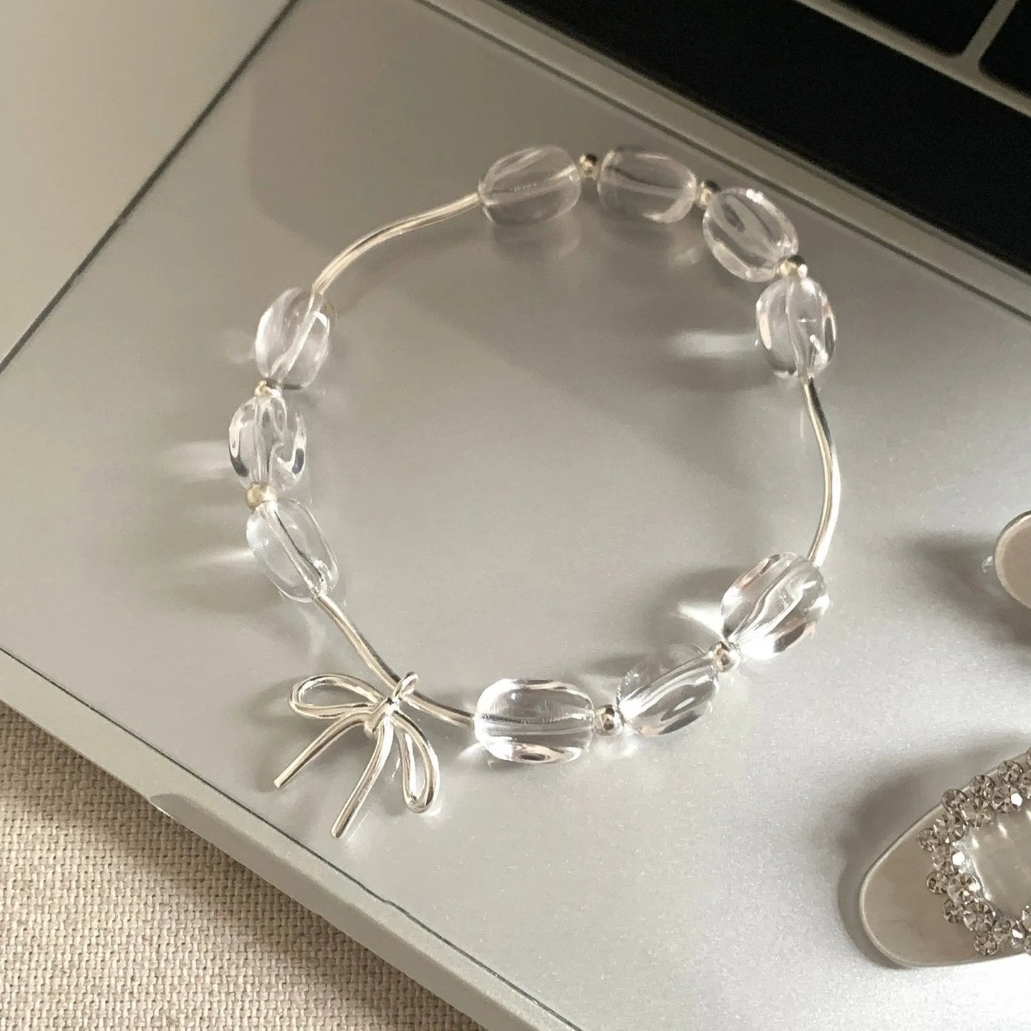 VENTFILLE 925 Sterling Silver Butterfly Bracelet for Girl Bead String Design Insect Fashion Versatile Jewelry Gift Dropshipping