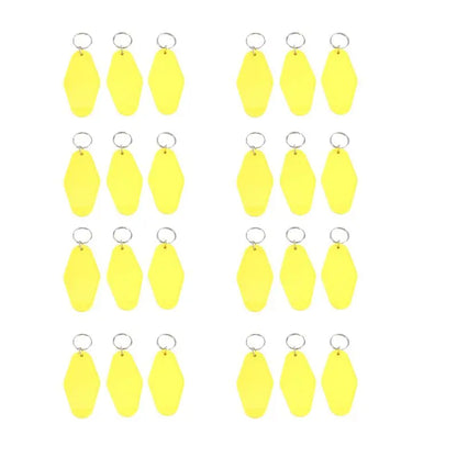 A84E-24 Pcs Vintage Motel Keychain DIY Blank Hotel Keychains Heat Transfer Blank Keychains Bulk Sublimation