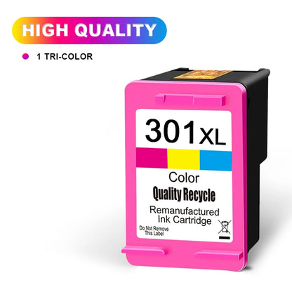 Ink Cartridge 301XL High Yield Replacement for HP 301 XL Printer Cartridge Black or Tri-Color Work With Deskjet Officejet Envy