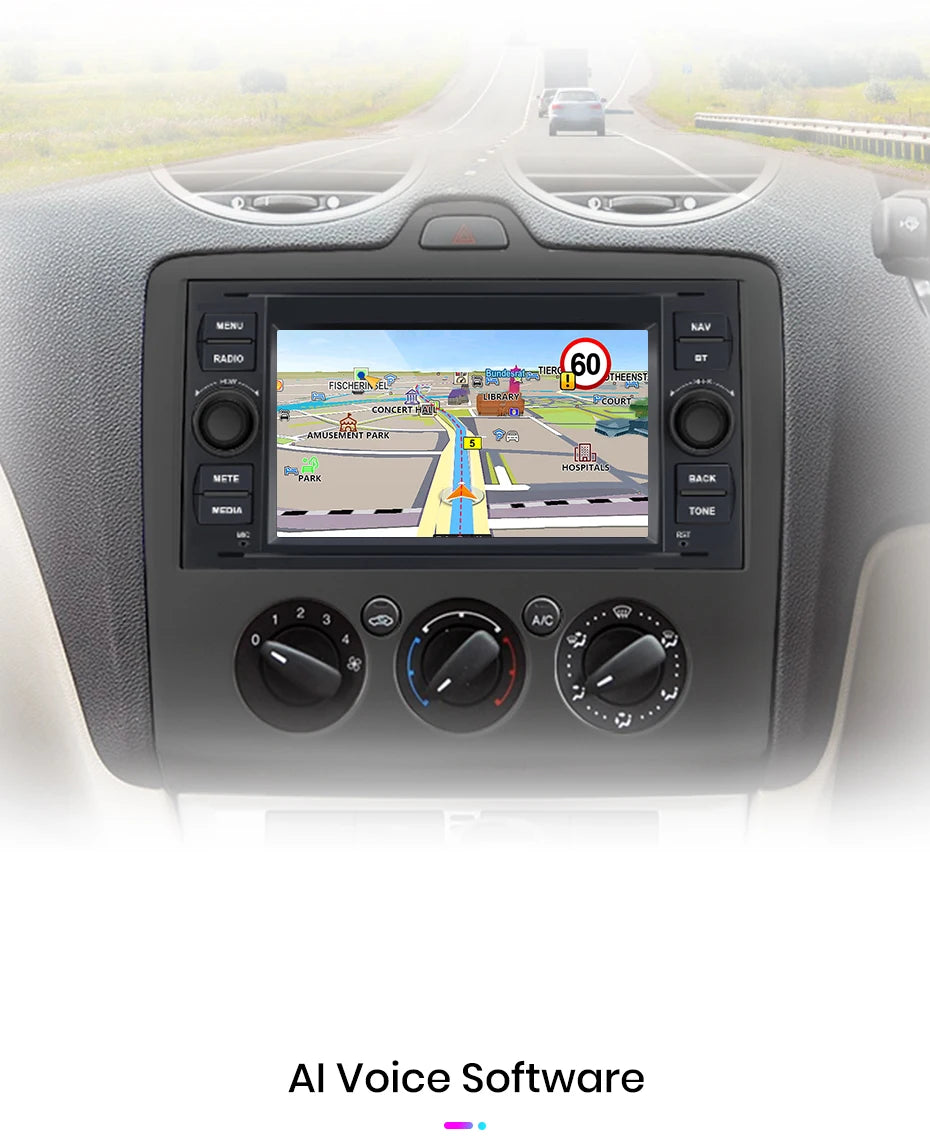 Junsun CarPlay Android Auto Radio for Ford Focus Mondeo Fiesta Transit Kuga C-Max S-Max Galaxy GPS Car Multimedia 2din autoradio