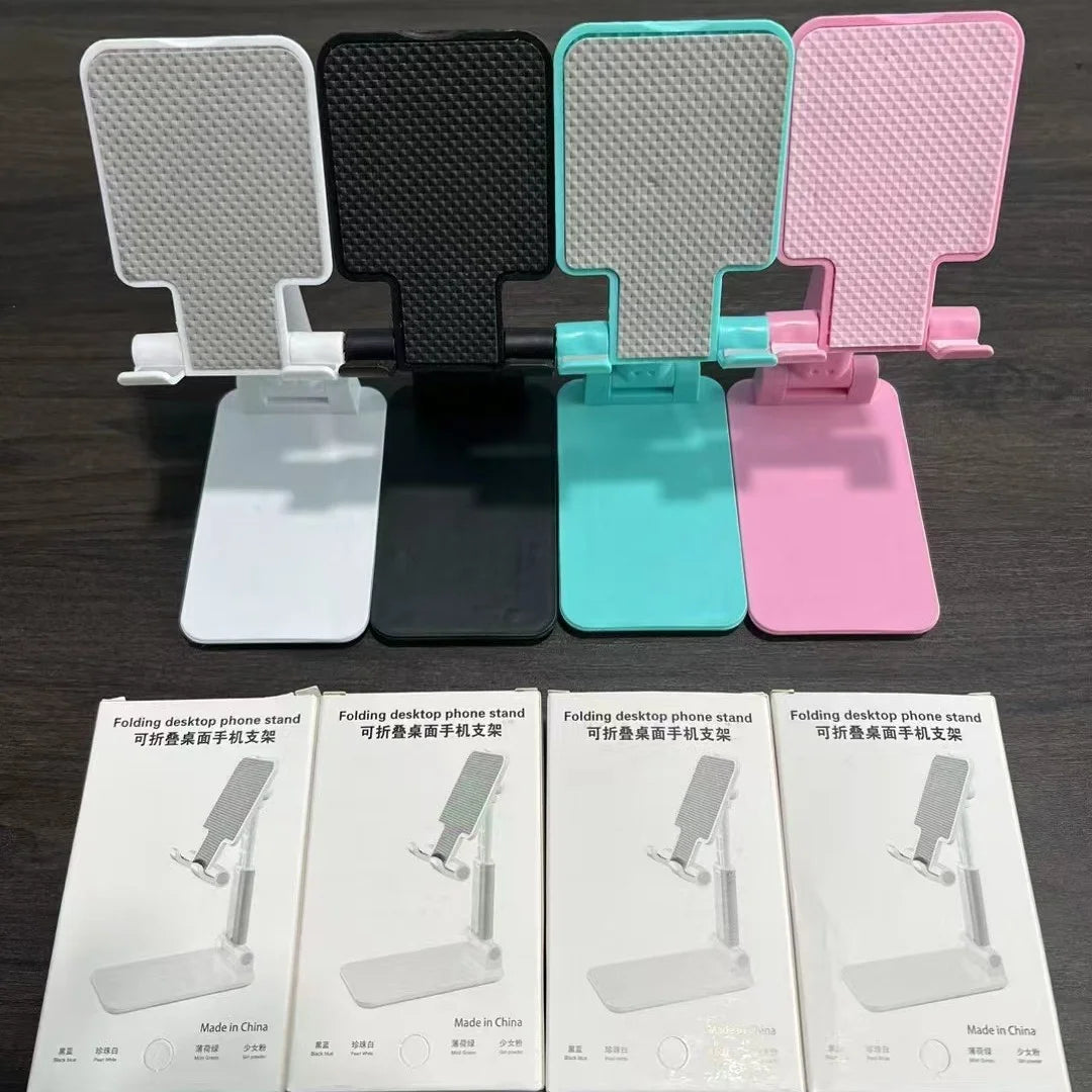 Adjustable Phone & Tablet Stand for Bed and Desk – Foldable, Portable, Height-Adjustable Holder for Watching Videos, Live Stream