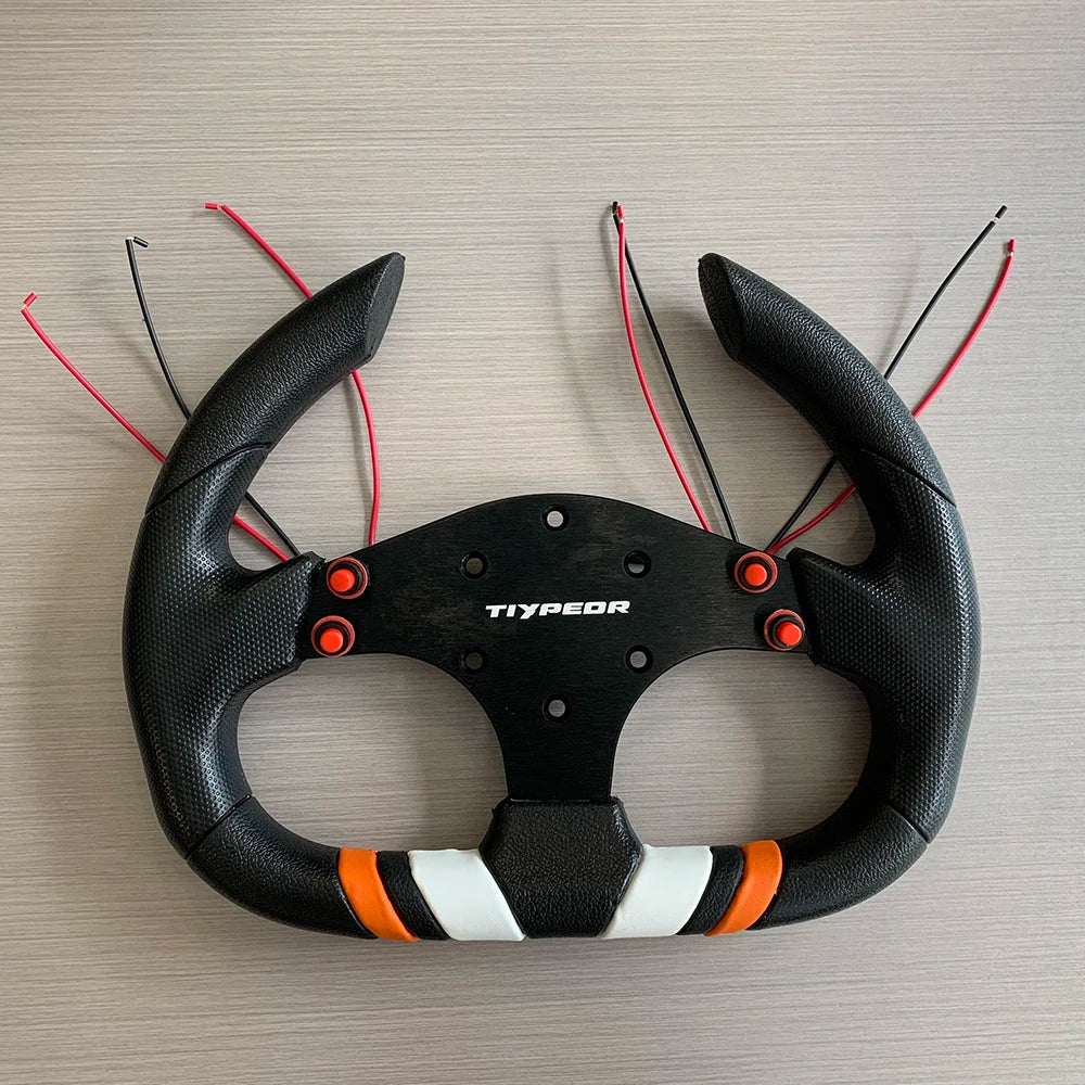 Tiypeor PU 320mm Seering Wheel for Simulate Racing Game Drift Sports Style Wheel