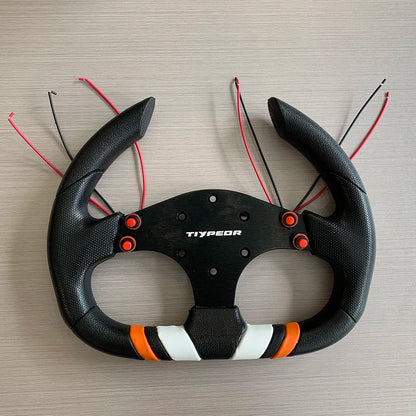 Tiypeor PU 320mm Seering Wheel for Simulate Racing Game Drift Sports Style Wheel
