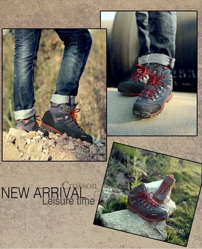 Mixed Gender Hiking Shoes Men Winter Mountain Climbing Trekking Boots Top Quality Outdoor Fashion Casual Snow Boots Plus Size 47