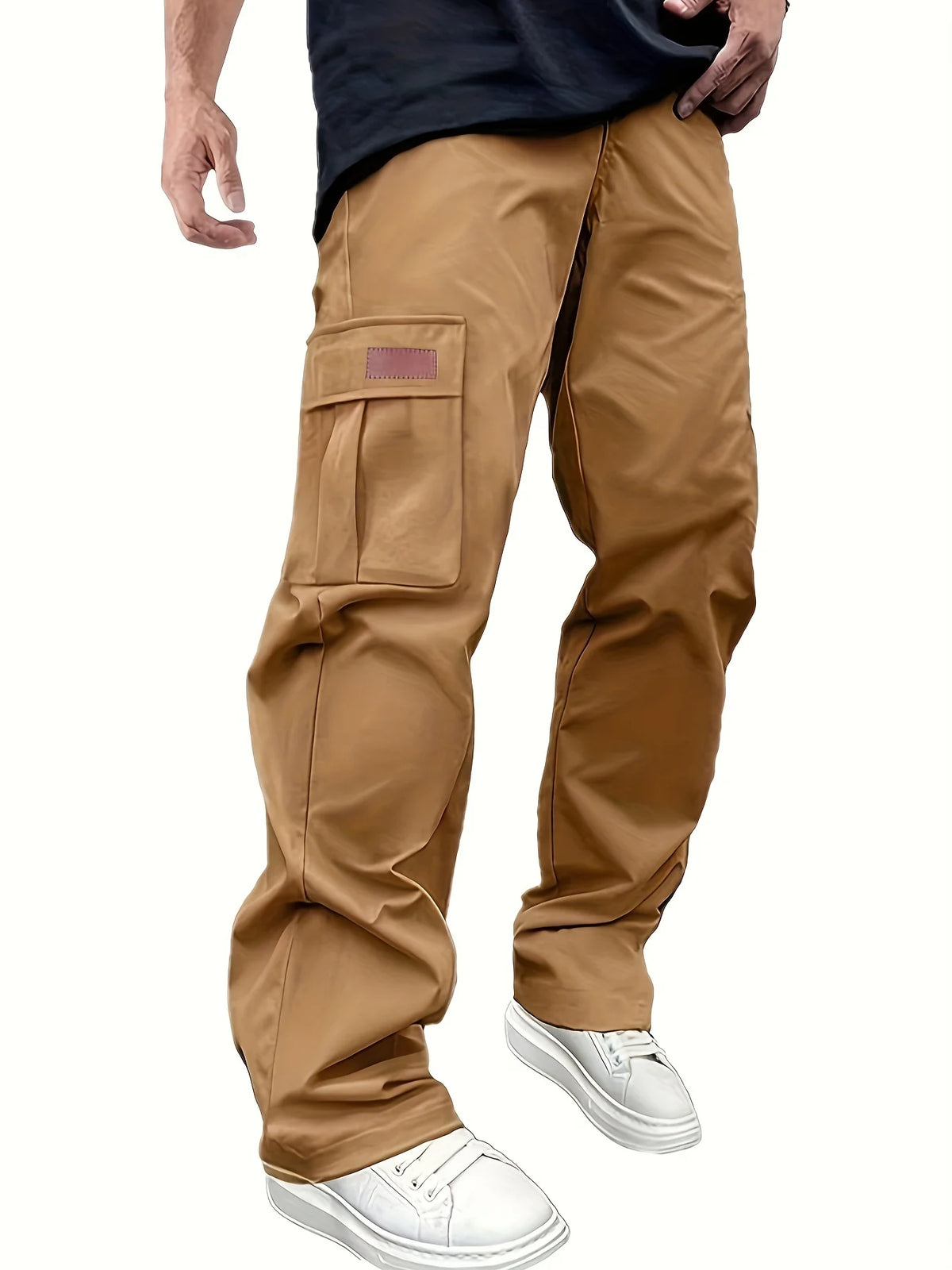 2026 Amazon Summer New Men's Work Pants European and American Independent Station Drawstring Multi Pocket Casual Pants