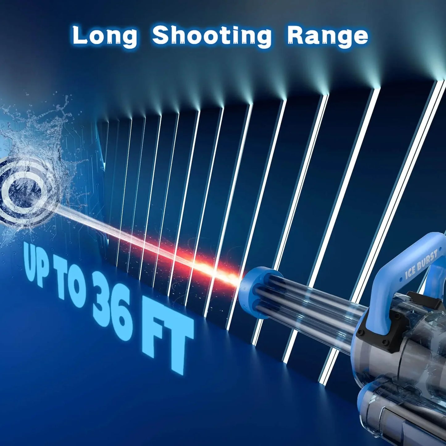 2024 Strongest Gatling Electric Water Gun Toy With Light Shooting Water Gun Summer Beach Pool Toys for Boy Adult Children Gifts