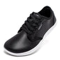 HOBIBEAR Unisex Wide Barefoot Shoes Women Men Zero Drop Minimalist Sneakers Artificial Leather Trail Walking Shoes
