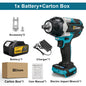 1800N.M Torque Brushless Electric Impact Wrench 1/2 inch Lithium-Ion Battery Cordless Wrench Tools For Makita 18V Battery Pin