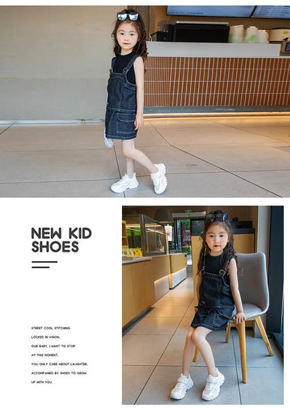 Kid Sneakers Sport Shoes for Boys Fashion Leather Children Breathable Mesh Comfort Shoes Casual Walking Outdoor Running Shoes