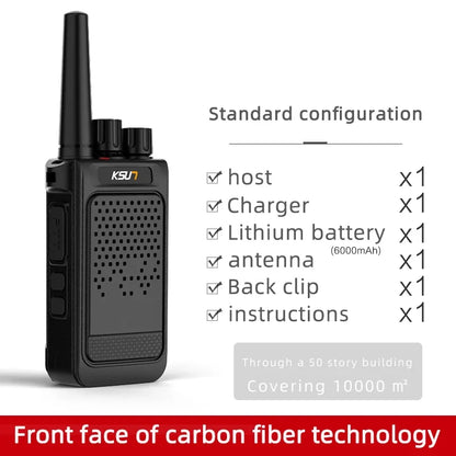 Mini Portable Walkie Talkie 2pcs UHF Radio Wireless Intercom VOX Function PMR446 Walkie Talkie Two Way Radio Station KSUN X26
