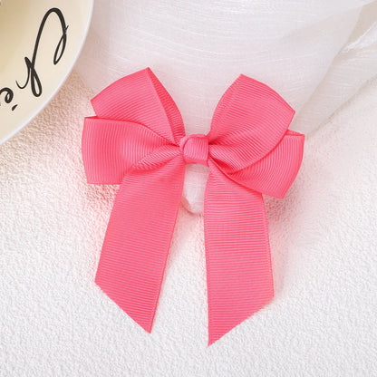 1pcs 3.6'' Solid Color Bowknot Hair Clips For Baby Girls Classic Bows Hairpins Cute Barrettes Headwear Kids Hair Accessories