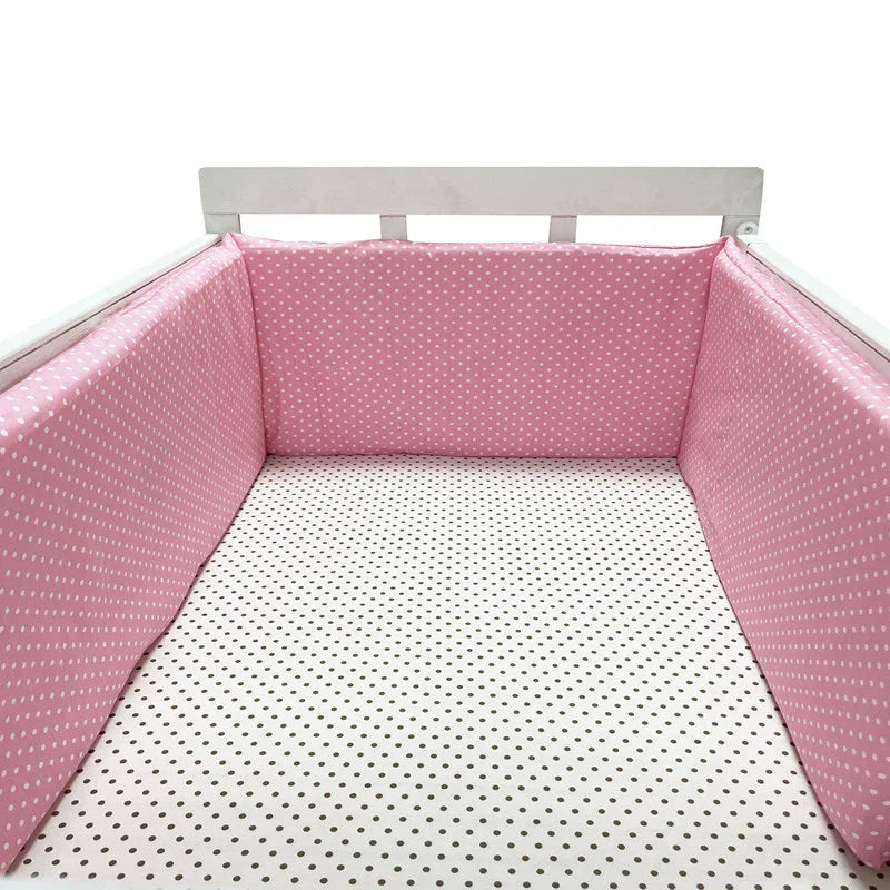 Nordic Stars Baby Bed Thicken Bumpers Zipper Design One-piece Crib Around Cushion Cot Protector Pillows 200*30 CM
