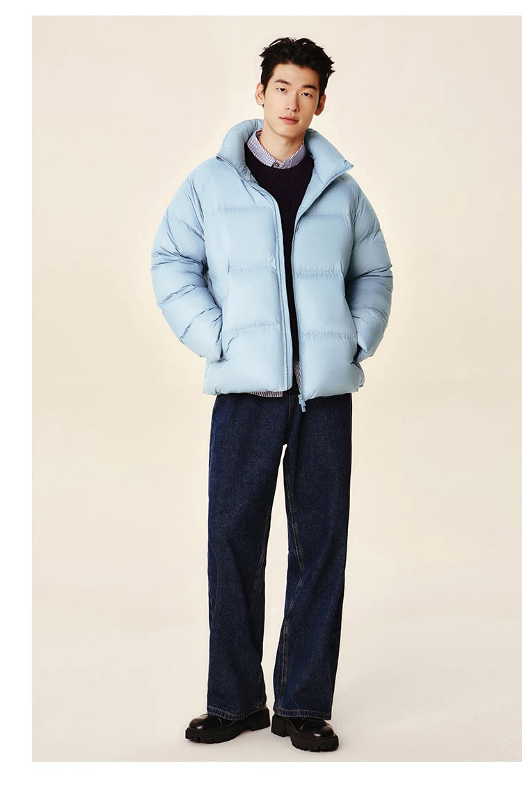 Semir Down Jacket Men Women 2026 Winter New Light Short Coat Three-Proof Thermal Puffer Coat Couple Top Trendy Down Jacket
