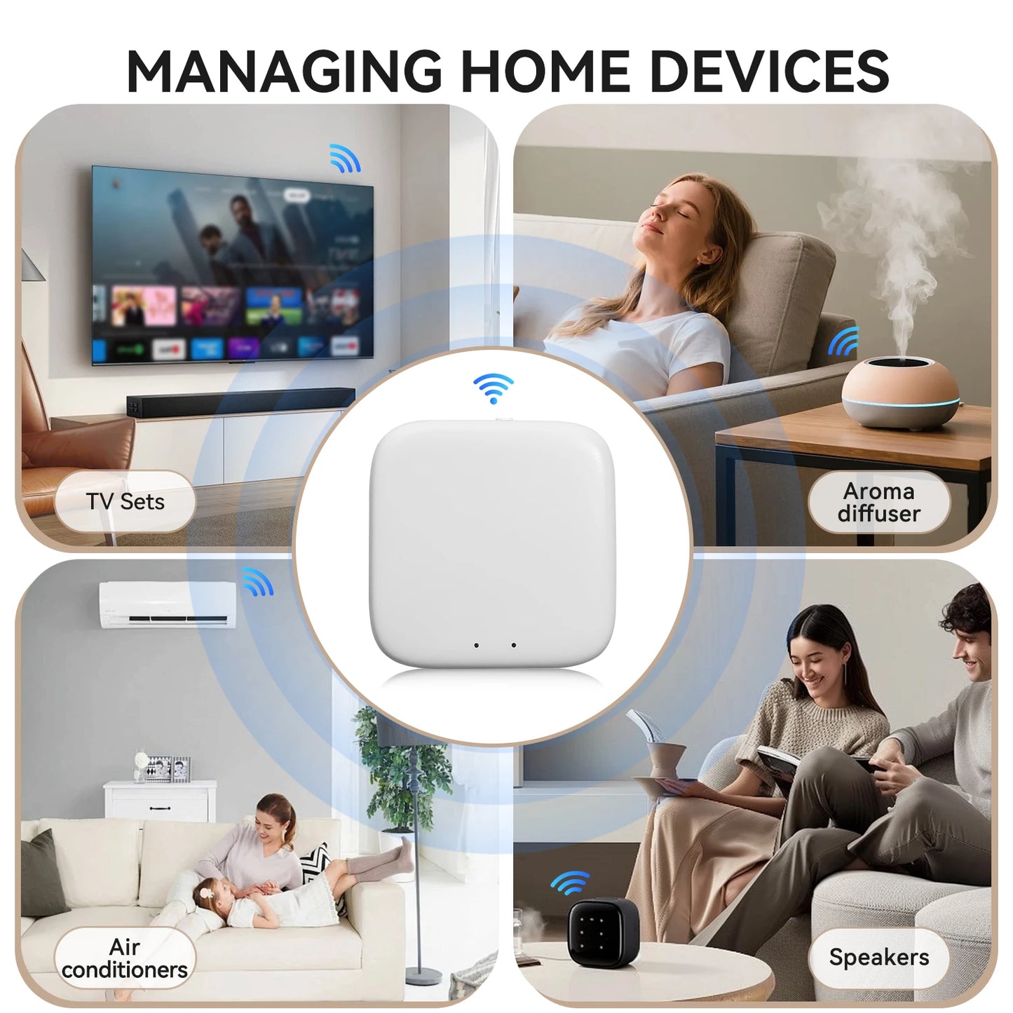 Zigbee Gateway Tuya Devices Bluetooth Wired Smart Hub Smart Life Products Home Control Panel Compatible with Alexa