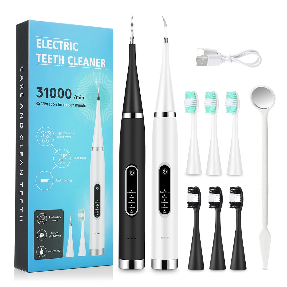 Electric Dental Scaler For Teeth Tartar Stain Tooth Calculus Remover Electric Teeth Plaque Cleaner Dental Stone Removal