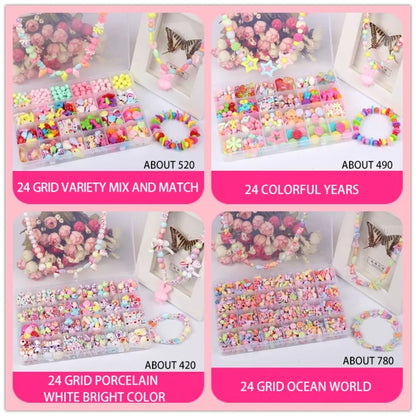 Arts Crafts DIY Handmade Beaded Kit DIY Handmade DIY Making Beads Kit Colorful Kawaii Kit for Make Bracelets Beads Girl Gift