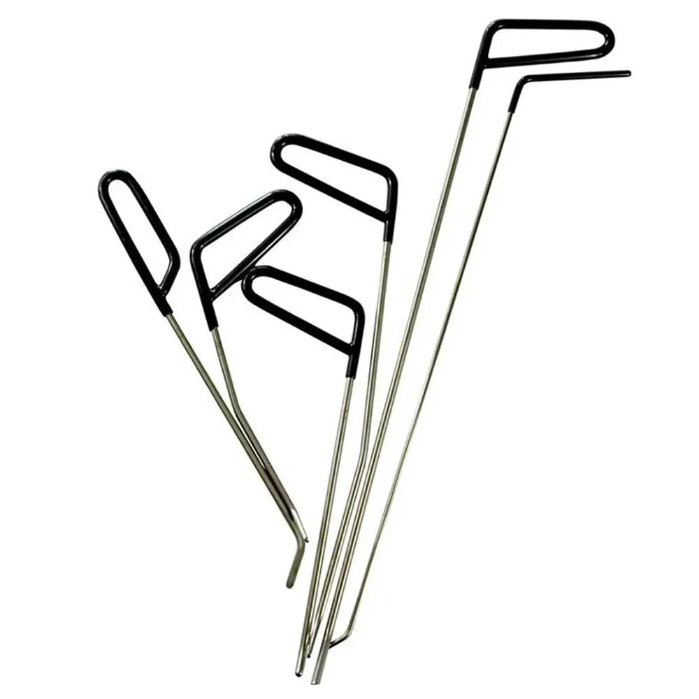 Car Hook Rods Paintless Dent Repair Hail Remover Hooks Rods Kits Auto Body Dents Stainless Steel Hands Tools