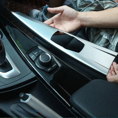 For BMW 3 4 Series F30 F31 F32 F36 3GT 320i Carbon fiber Car Center Console Gear Shift Panel Sticker Cover Interior Decoration