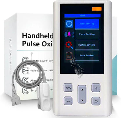 Handheld Pulse Oximeter Monitor for Heart Rate and Oxygen Saturation with Veterinary Medical SPO2 with Memory