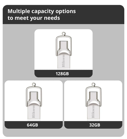 Bliksem 2in1 USB Flash Drive 32GB 64GB 128GB for TYPE-C PC High Speed USB Flash Drive 128GB USB 2.0 TYPE-C 32GB 64GB Pen Drive